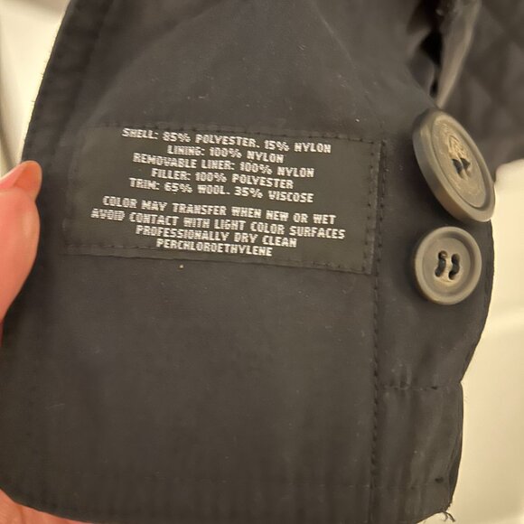 Mens RALPH LAUREN Sz L Black Removable Quilted Lining Coat - Picture 7 of 10